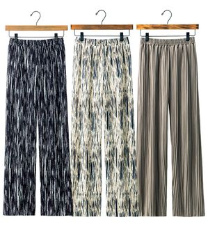 ルフラン（ルフラン）の「【３本組】「ゆる感×脚長」プリーツパンツ（ワイドパンツ・ガウチョ）」｜3本組