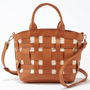 RANAN（ラナン）の「編込みデザイントートバッグ（トートバッグ）」｜ブラウン系