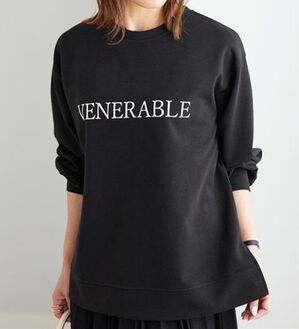 BELLUNA（ベルーナ）の「ロゴプリントダンボールプルオーバー（カットソー）」｜黒