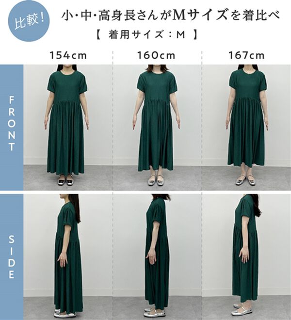 Viola e Viola（ヴィオラ エ ヴィオラ）の「【５つの機能付】楽ちんジャカードワンピース（カットソーワンピース）」｜詳細画像