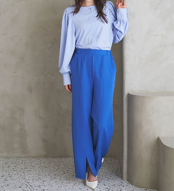 RANAN（ラナン）の「機能付センタースリットフレアーパンツ（フルレングスパンツ）」｜詳細画像