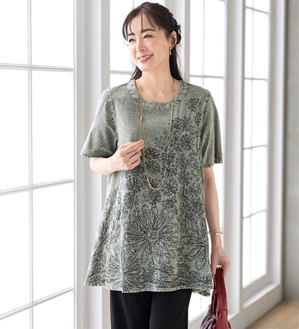 ルフラン（ルフラン）の「大花刺しゅうブラウス（チュニック）」｜詳細画像