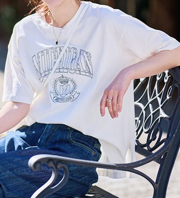 RANAN（ラナン）の「ヴィンテージライクロゴTシャツ（カットソー）」｜詳細画像