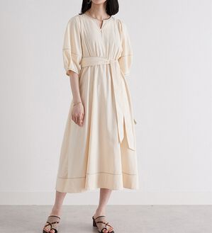 GeeRA（ジーラ）の「前後２ＷＡＹランタンスリーブフレアーワンピース（その他ワンピース）」｜詳細画像