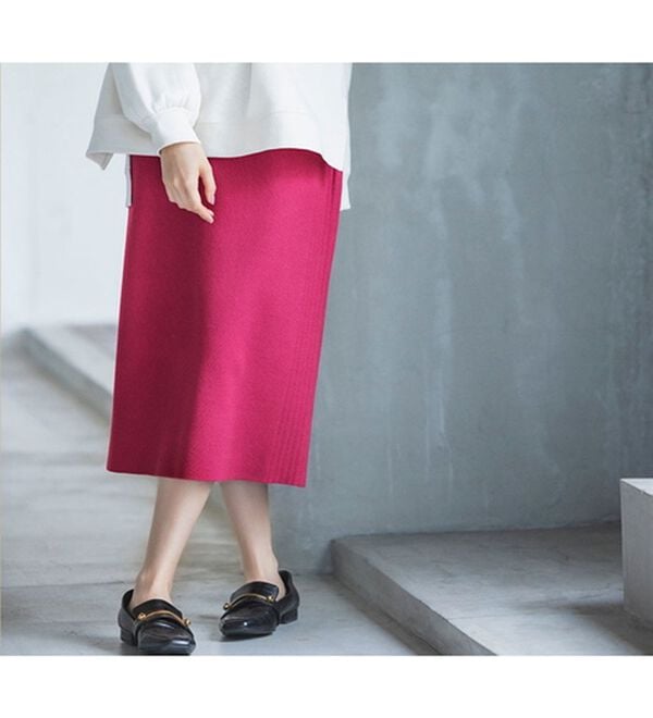 RANAN（ラナン）の「＜４つの機能付＞ニットタイトスカート（ロングスカート）」｜詳細画像