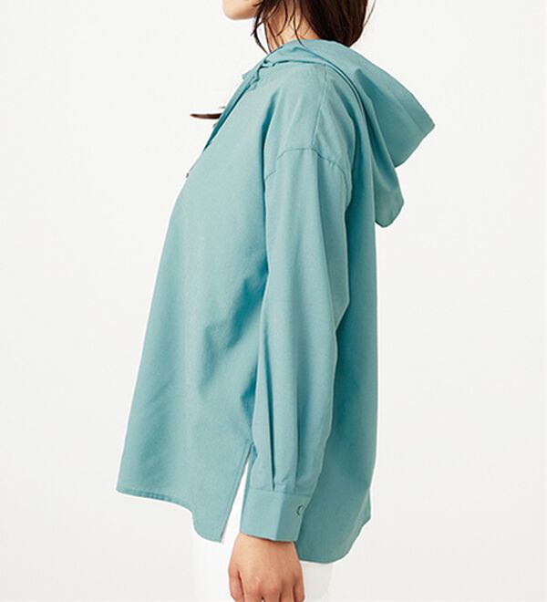 BELLUNA（ベルーナ）の「シアー素材フードデザインシャツ（シャツ）」｜詳細画像