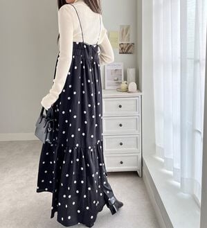 GeeRA（ジーラ）の「ドット柄キャミワンピース（その他ワンピース）」｜詳細画像