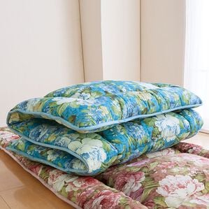 「日本製軽量ボリューム敷布団（敷布団）」｜ブルー