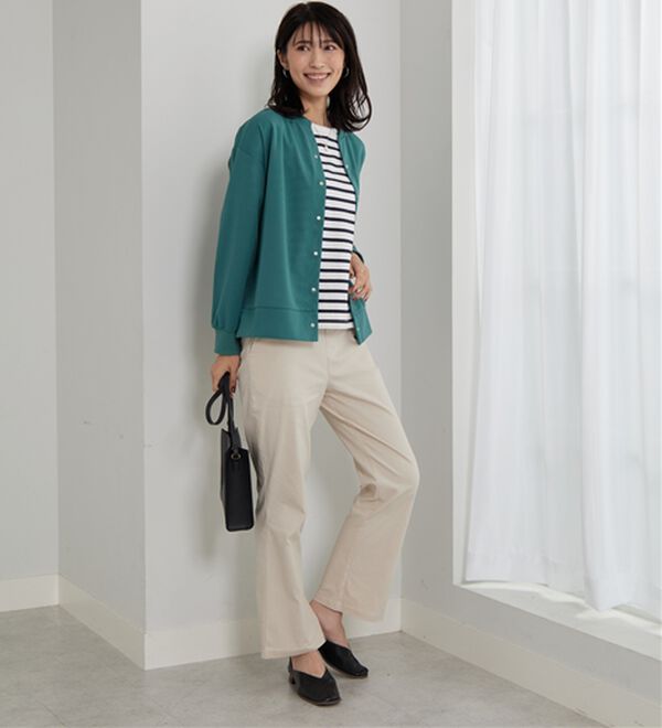 BELLUNA（ベルーナ）の「綿タッチハイパー美脚フレアーパンツ（フルレングスパンツ）」｜詳細画像