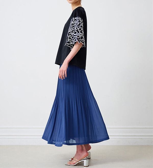 RANAN（ラナン）の「シフォンプリーツマキシスカート（ロングスカート）」｜詳細画像