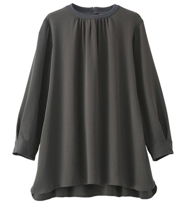 BELLUNA（ベルーナ）の「ビンテージ調衿リブ使いブラウス（ブラウス）」｜詳細画像