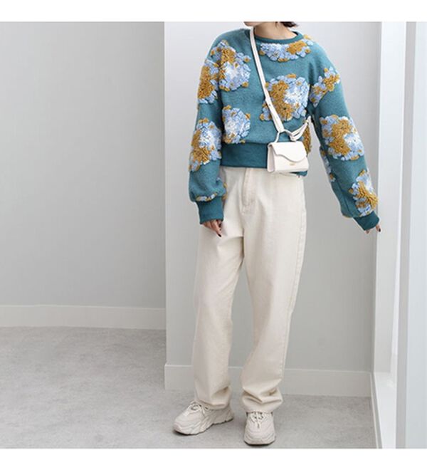 GeeRA（ジーラ）の「花柄ボアジャカードプルオーバー（トレーナー・スウェット）」｜詳細画像