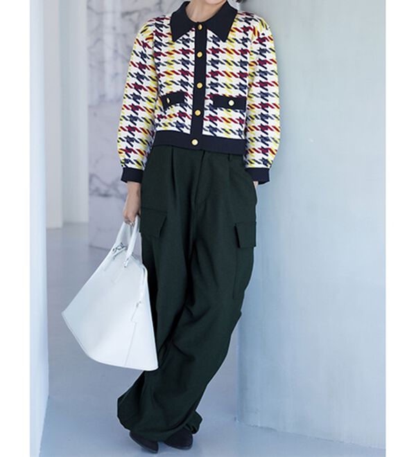 RANAN（ラナン）の「ポロ衿ニットカーディガン（ニットカーディガン）」｜詳細画像