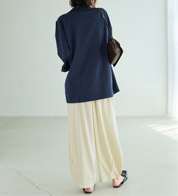 BELLUNA（ベルーナ）の「さらっと肌離れ！ひんやりカーブパンツ（ワイドパンツ・ガウチョ）」｜詳細画像