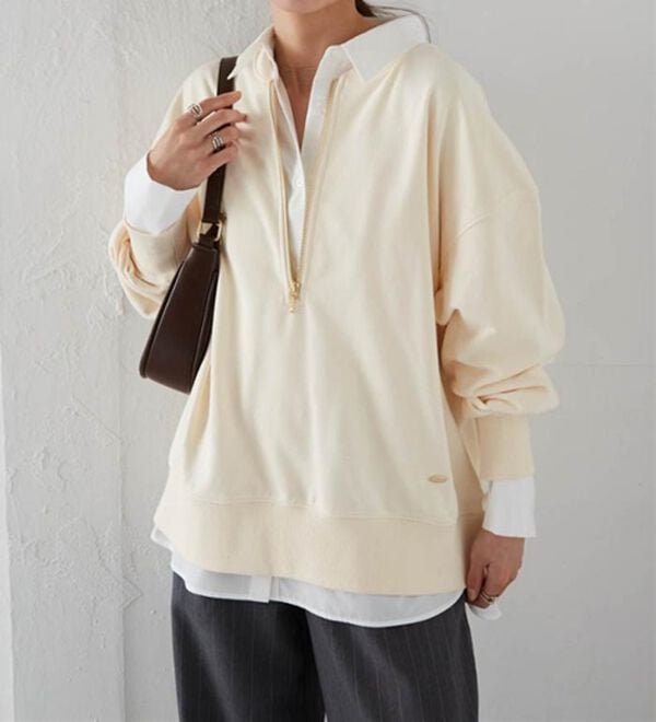 RANAN（ラナン）の「フロントハーフジップスウェット（トレーナー・スウェット）」｜詳細画像