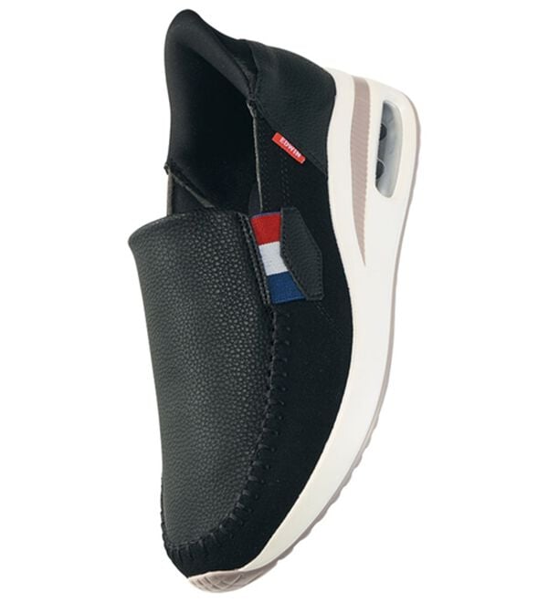 BELLUNA（ベルーナ）の「＜ＥＤＷＩＮ＞さっと履ける！牛床革エアソールスリッポン（スリッポン）」｜ブラック