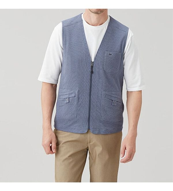 「＜デコイ＞お洒落な多ポケットベスト（メンズベスト）」｜詳細画像