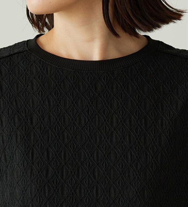 BELLUNA（ベルーナ）の「ジャカード素材チュール重ねプルオーバー（カットソー）」｜詳細画像