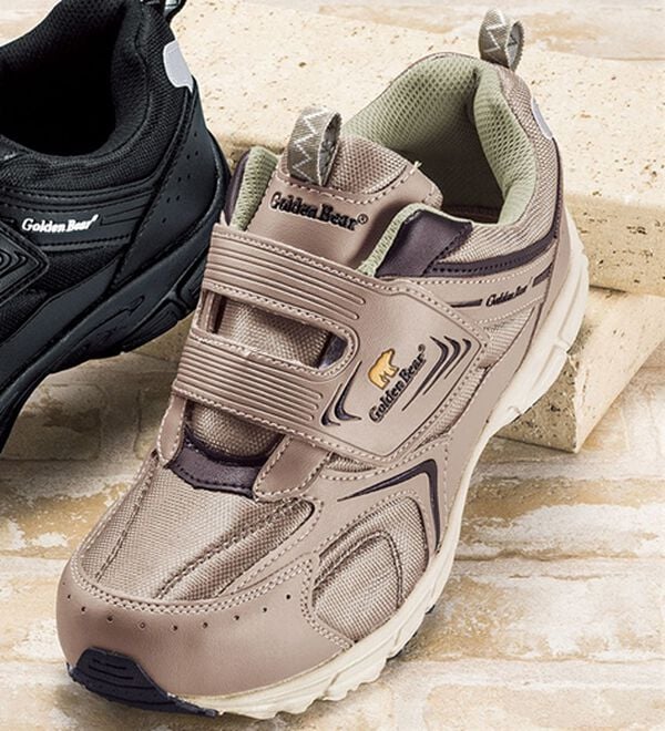 「＜ゴールデンベア＞脱ぎ履き簡単デイリースニーカー（メンズスニーカー）」｜ベージュ