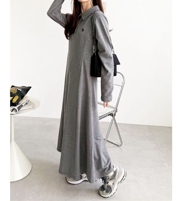 GeeRA（ジーラ）の「【U.S. POLO ASSN.】ポロ衿カットソーワンピース（その他ワンピース）」｜詳細画像