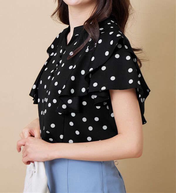 alotta（アロッタ）の「フリルデザインブラウス（ブラウス）」｜詳細画像