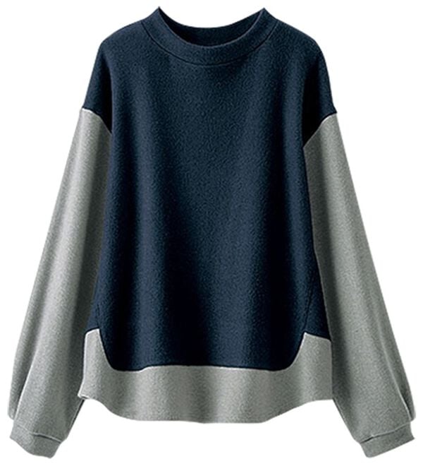 BELLUNA（ベルーナ）の「あぜ素材配色デザインプルオーバー（カットソー）」｜詳細画像