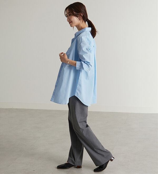 BELLUNA（ベルーナ）の「＜ＳＯＬＯＴＥＸ（Ｒ）＞ストレッチビッグシャツ（シャツ）」｜詳細画像