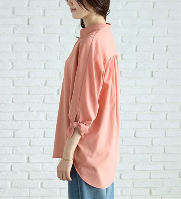 BELLUNA（ベルーナ）の「【吸水速乾】イージーケア！袖リボンシャツチュニック（チュニック）」｜詳細画像