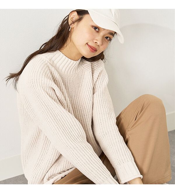 BELLUNA（ベルーナ）の「モール素材チャンキーニットプルオーバー（ニット・セーター）」｜詳細画像