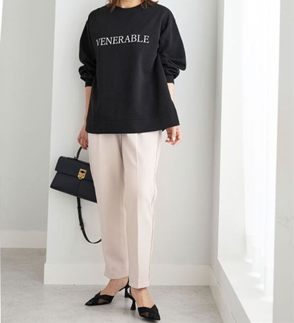 BELLUNA（ベルーナ）の「サイドラインテーパードパンツ（フルレングスパンツ）」｜詳細画像