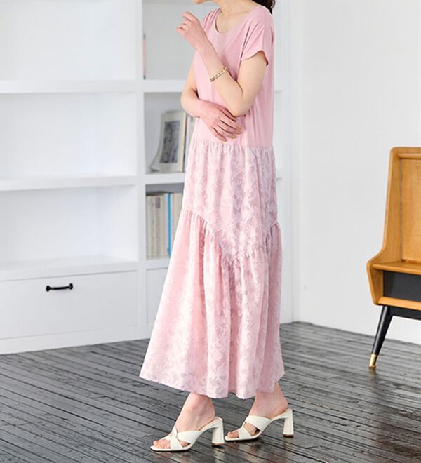 RANAN（ラナン）の「ひんやり！ジャカードドッキングワンピース（ドッキングワンピース）」｜詳細画像