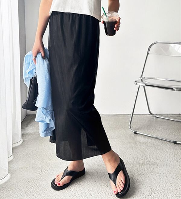 GeeRA（ジーラ）の「シャイニーナロースカート（ロングスカート）」｜詳細画像