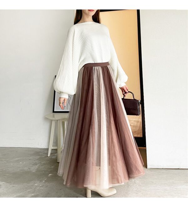 GeeRA（ジーラ）の「フレアーチュールロングスカート（ロングスカート）」｜詳細画像