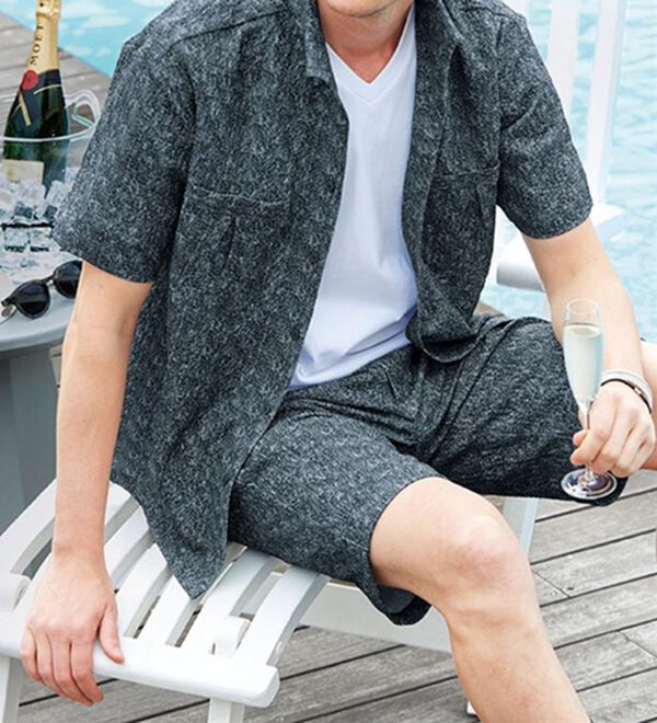 「華やかサッカーセットアップ（メンズルームウェア）」｜詳細画像