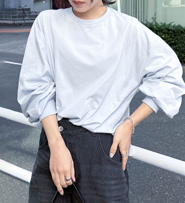 RANAN（ラナン）の「多機能ベーシックオーバーサイズ長袖Tシャツ（Tシャツ）」｜詳細画像
