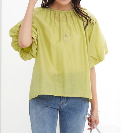 「バルーン袖デザインブラウス（ブラウス）」