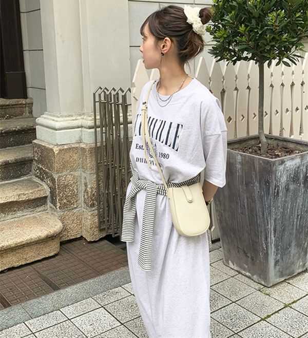 GeeRA（ジーラ）の「アソートロゴプリントＴシャツワンピース（その他ワンピース）」｜詳細画像