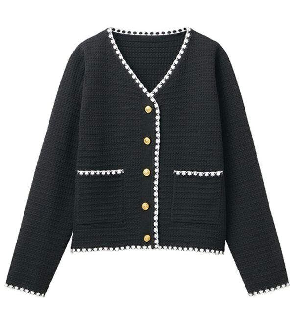 RANAN（ラナン）の「ツイード風配色ニットカーディガン（ニットカーディガン）」｜詳細画像