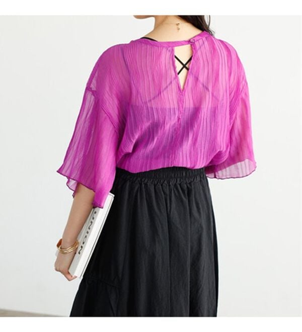 GeeRA（ジーラ）の「前後２ＷＡＹシアーＴシャツブラウス（ブラウス）」｜詳細画像