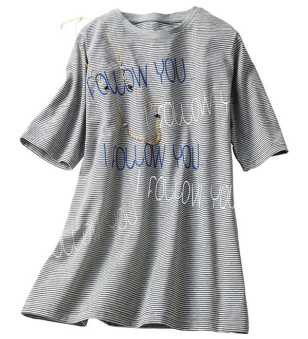 ルフラン（ルフラン）の「さらり快適！プリントゆるＴシャツ（Tシャツ）」｜モノトーン系