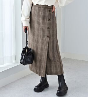 alotta（アロッタ）の「チェック柄ナロースカート（ロングスカート）」｜グレンチェック