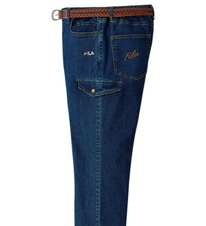 「＜フィラ＞素材で選べる！コットンストレッチカーゴ（メンズフルレングスパンツ）」｜インディゴデニム