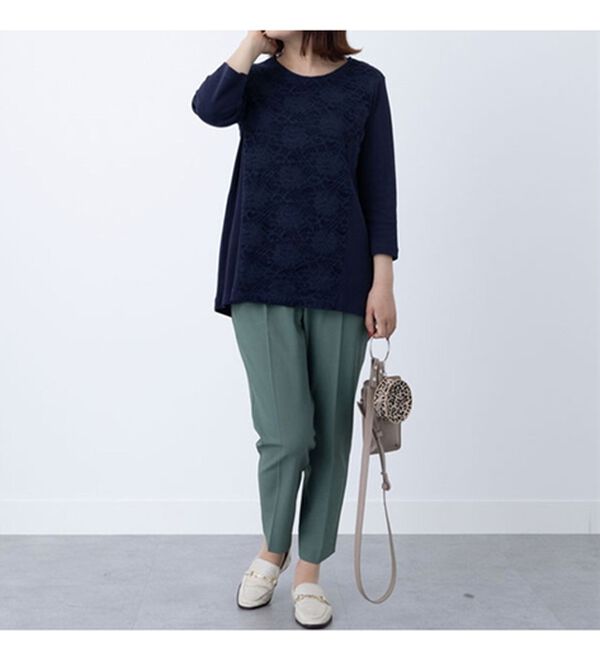 BELLUNA（ベルーナ）の「レース切替大人顔プルオーバー（カットソー）」｜詳細画像