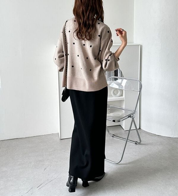 GeeRA（ジーラ）の「ドット柄カーディガン（ニットカーディガン）」｜詳細画像