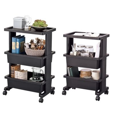 iellio（イエリオ）の「日本製リセ　テーブルワゴン３段＜キッチンワゴン・バスケットトローリー・ラック＞（リビング用品）」