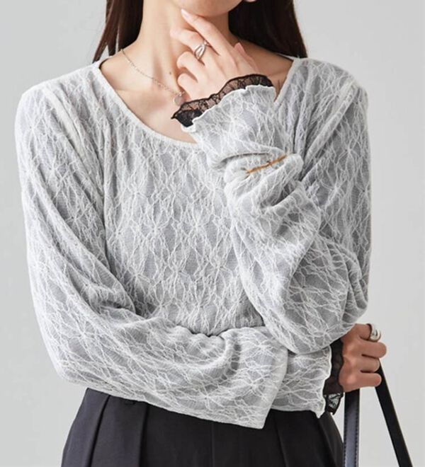 RANAN（ラナン）の「リバーシブルシアーレースＴ（カットソー）」｜詳細画像