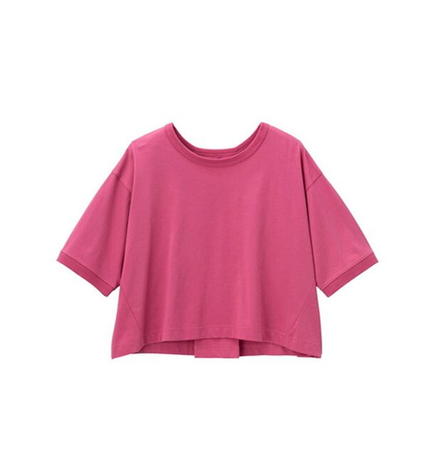 GeeRA（ジーラ）の「綿混素材クロップドＴシャツ（Tシャツ）」｜詳細画像