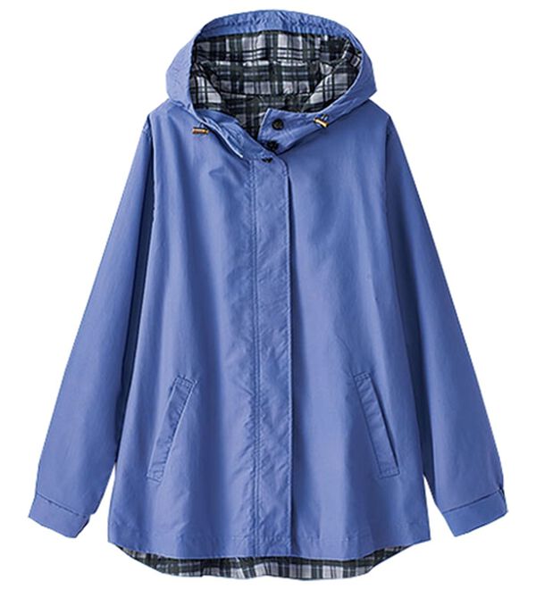 BELLUNA（ベルーナ）の「裏チェックプリントマウンテンパーカー（ハーフコート）」｜詳細画像