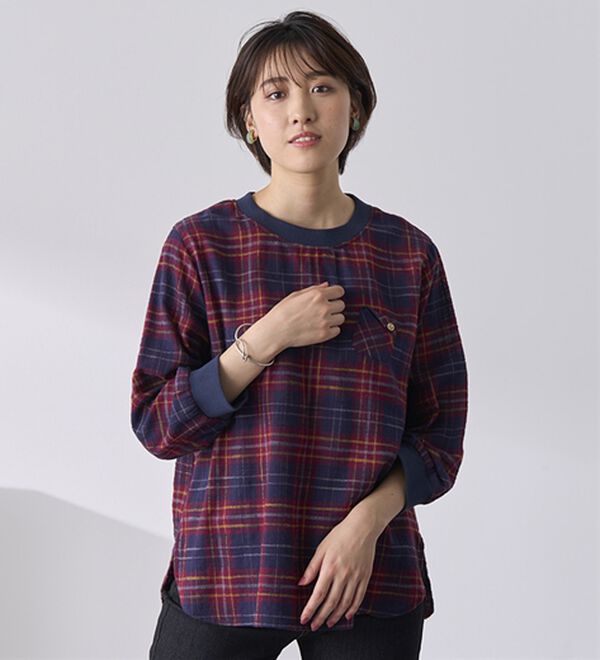 BELLUNA（ベルーナ）の「スラブ素材リブ使いブラウス（ブラウス）」｜詳細画像