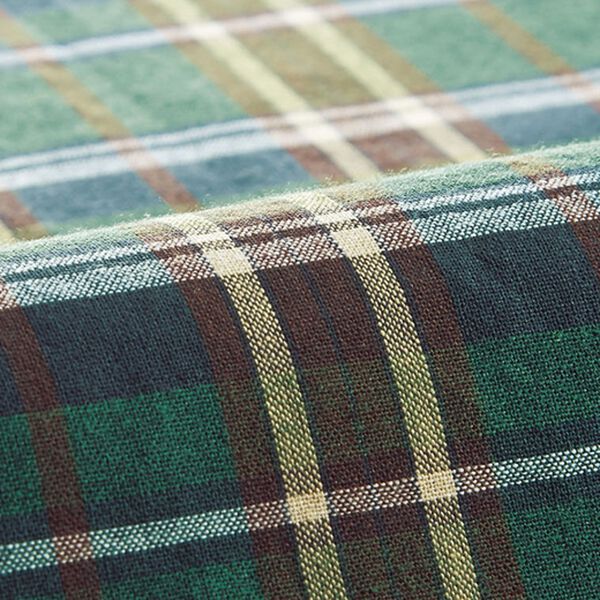 BELLUNA（ベルーナ）の「グリーンが映えるチェック切替シャツチュニック（チュニック）」｜詳細画像